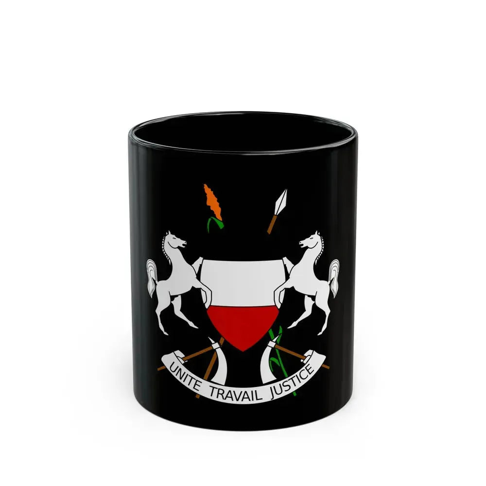 Coat of arms of Upper Volta (1967-1984) - Black Coffee Mug 11oz - Go Mug Yourself