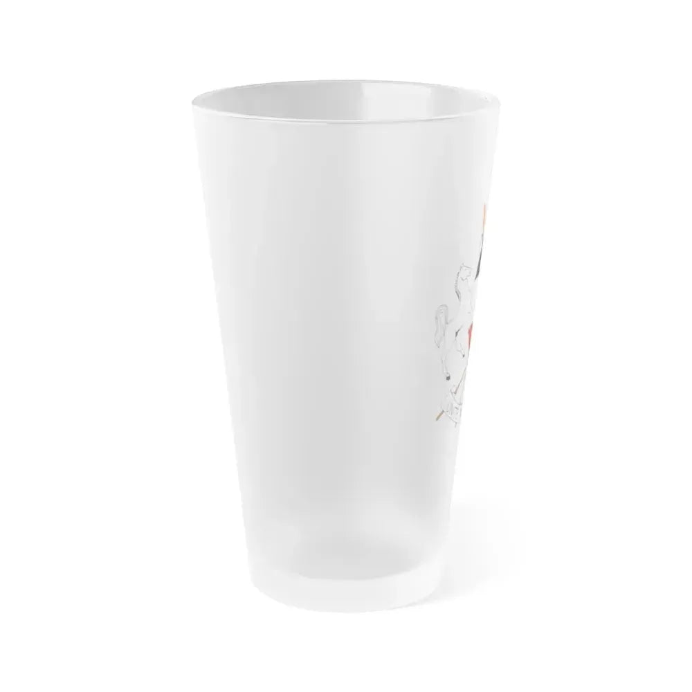 Coat of arms of Upper Volta (1967-1984) - Frosted Pint Glass 16oz - Go Mug Yourself