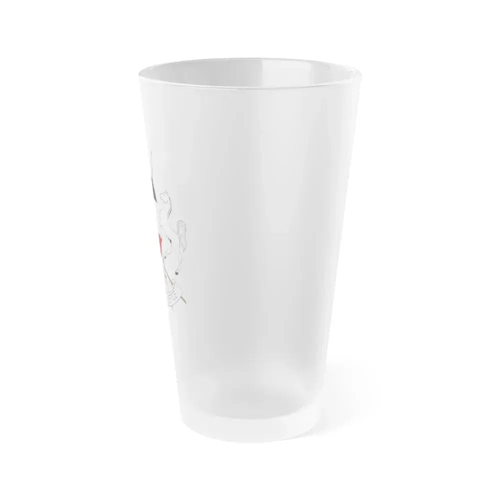Coat of arms of Upper Volta (1967-1984) - Frosted Pint Glass 16oz - Go Mug Yourself