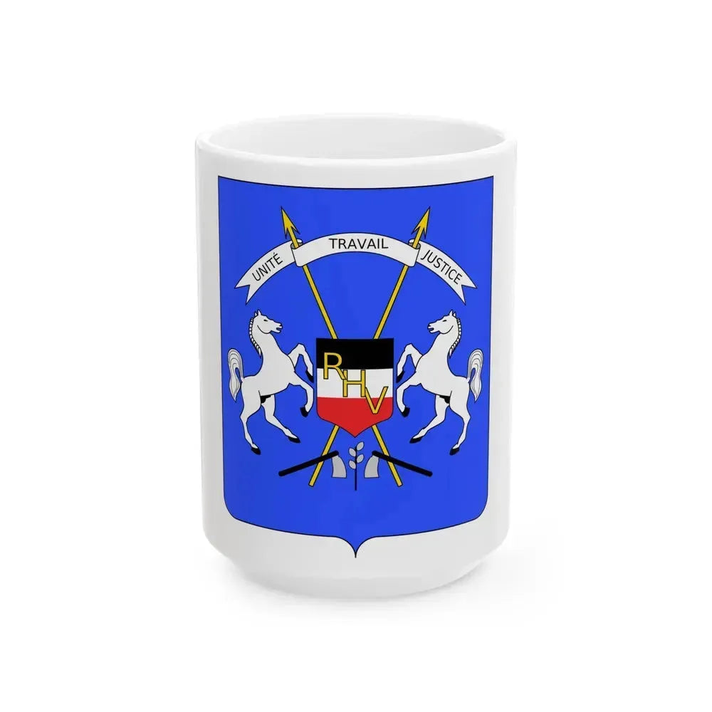 Coat of arms of Upper Volta - White Coffee Mug 15oz - Go Mug Yourself