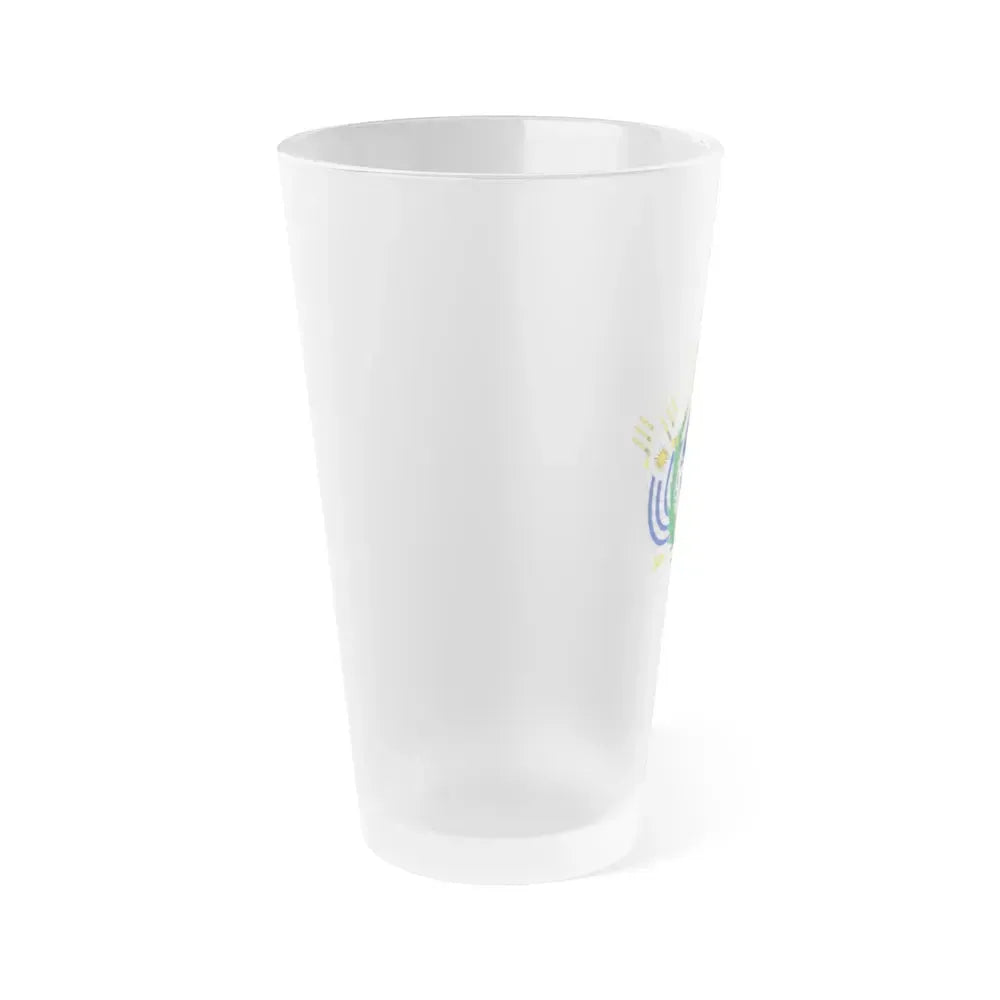 Coat of arms of Uruguay (1829-1908) - Frosted Pint Glass 16oz - Go Mug Yourself