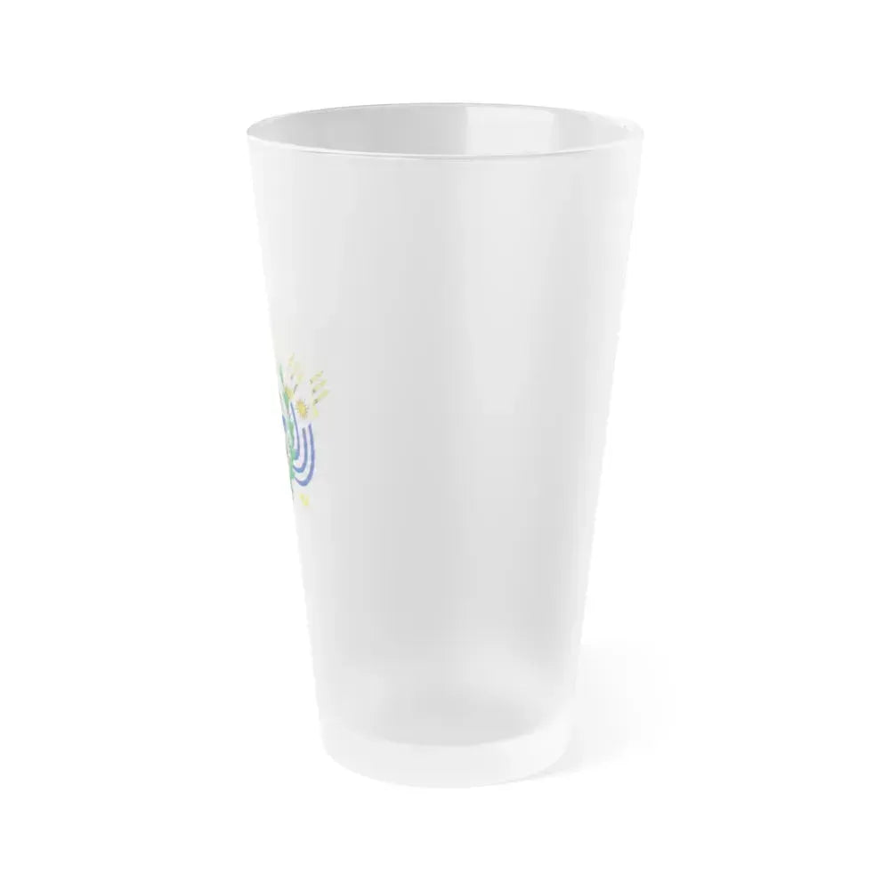 Coat of arms of Uruguay (1829-1908) - Frosted Pint Glass 16oz - Go Mug Yourself