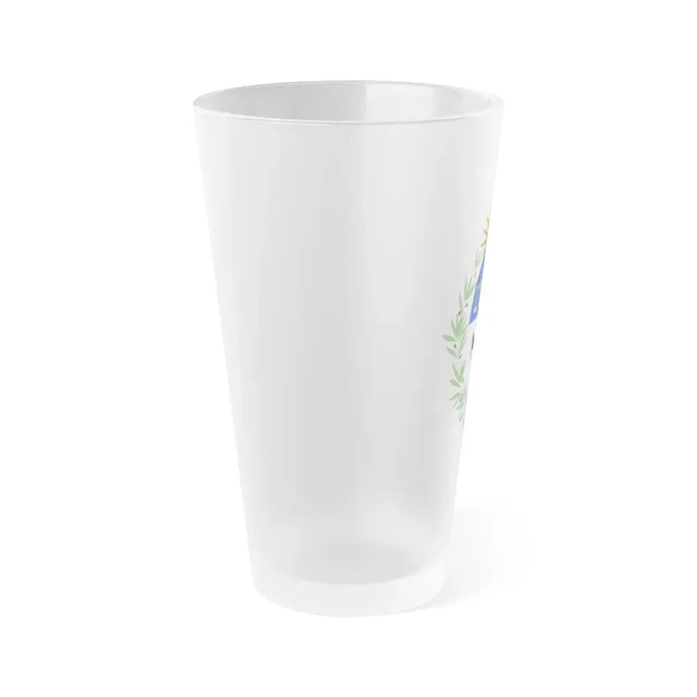 Coat of arms of Uruguay - Frosted Pint Glass 16oz - Go Mug Yourself