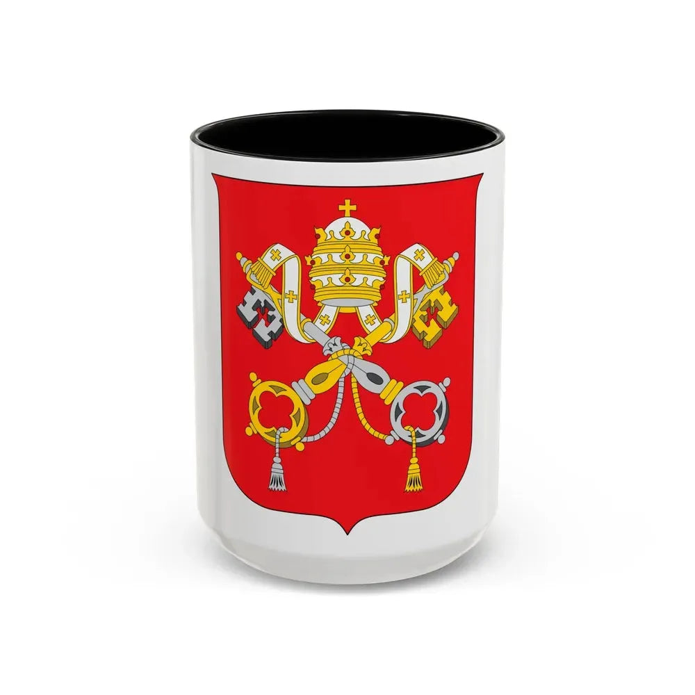 Coat of arms of Vatican City State - Accent Coffee Mug 15oz Black - Go Mug Yourself