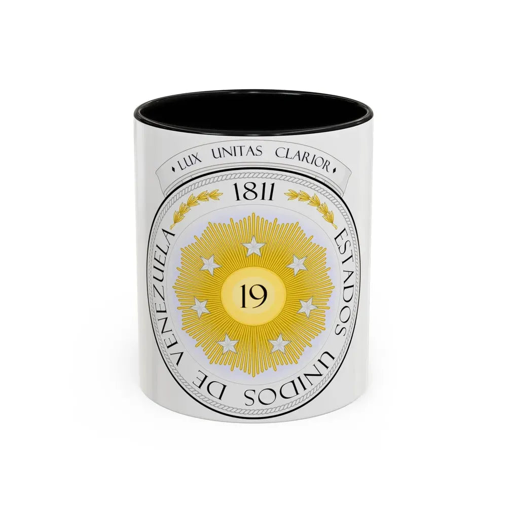 Coat of arms of Venezuela (1810) - Accent Coffee Mug 11oz Black - Go Mug Yourself