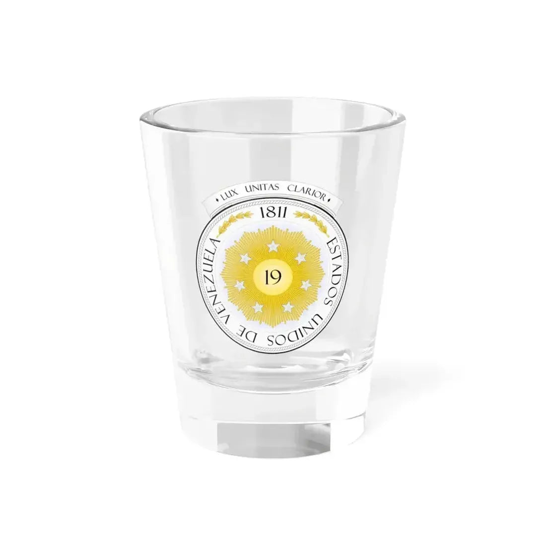Coat of arms of Venezuela (1810) - Shot Glass 1.5oz 1.5oz - Go Mug Yourself