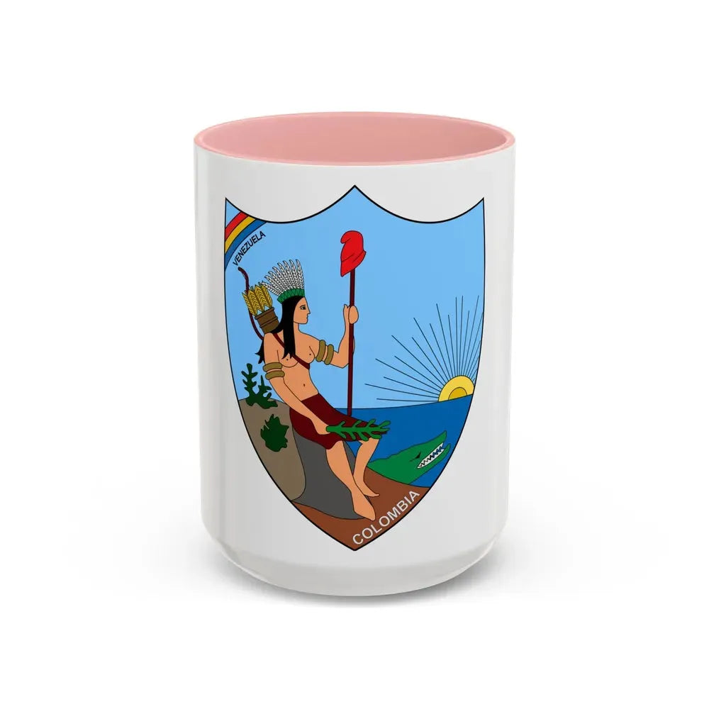 Coat of arms of Venezuela (1811) - Accent Coffee Mug 15oz Pink - Go Mug Yourself
