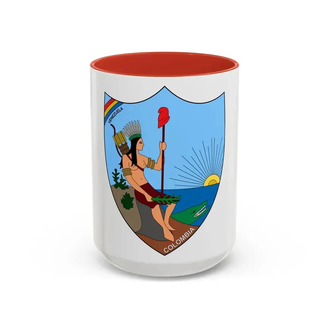 Coat of arms of Venezuela (1811) - Accent Coffee Mug 15oz Red - Go Mug Yourself