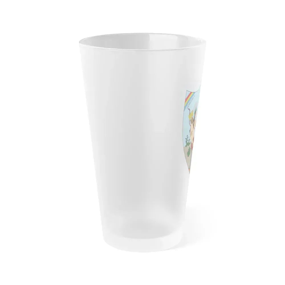 Coat of arms of Venezuela (1811) - Frosted Pint Glass 16oz - Go Mug Yourself