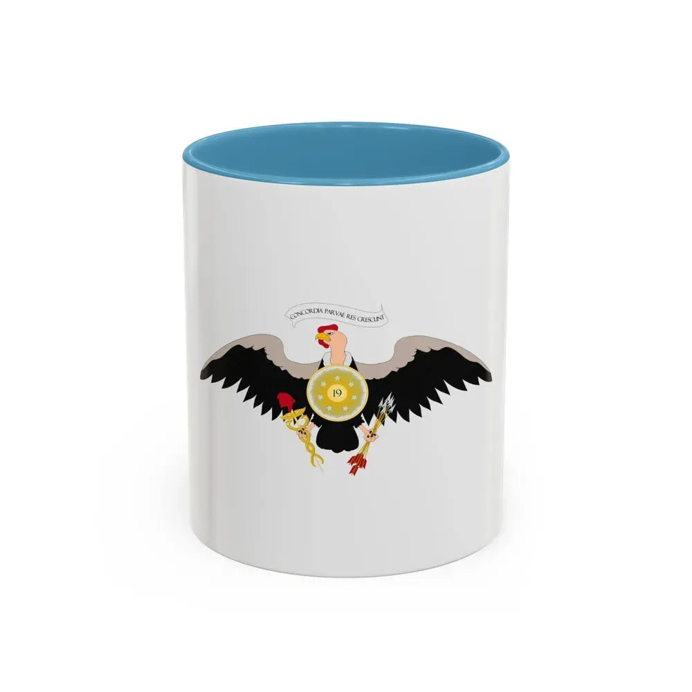 Coat of arms of Venezuela (1812) - Accent Coffee Mug 11oz Light Blue - Go Mug Yourself