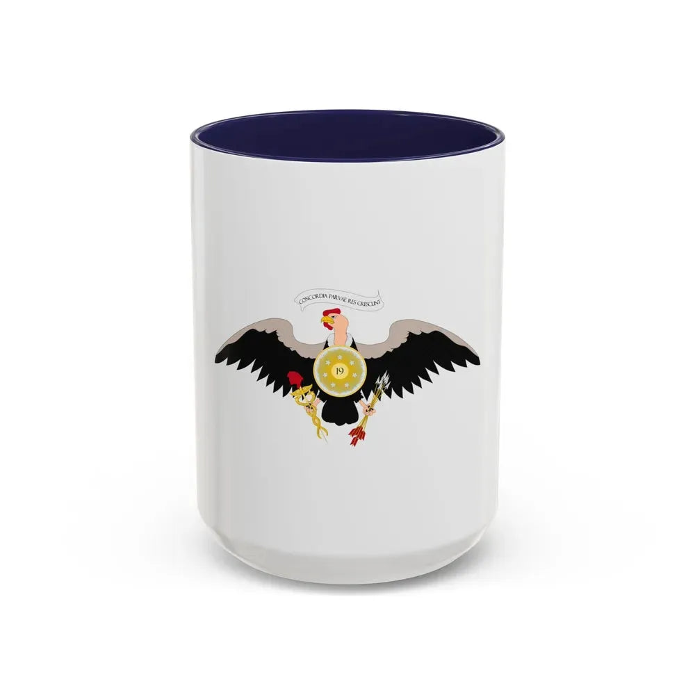 Coat of arms of Venezuela (1812) - Accent Coffee Mug 15oz Navy - Go Mug Yourself