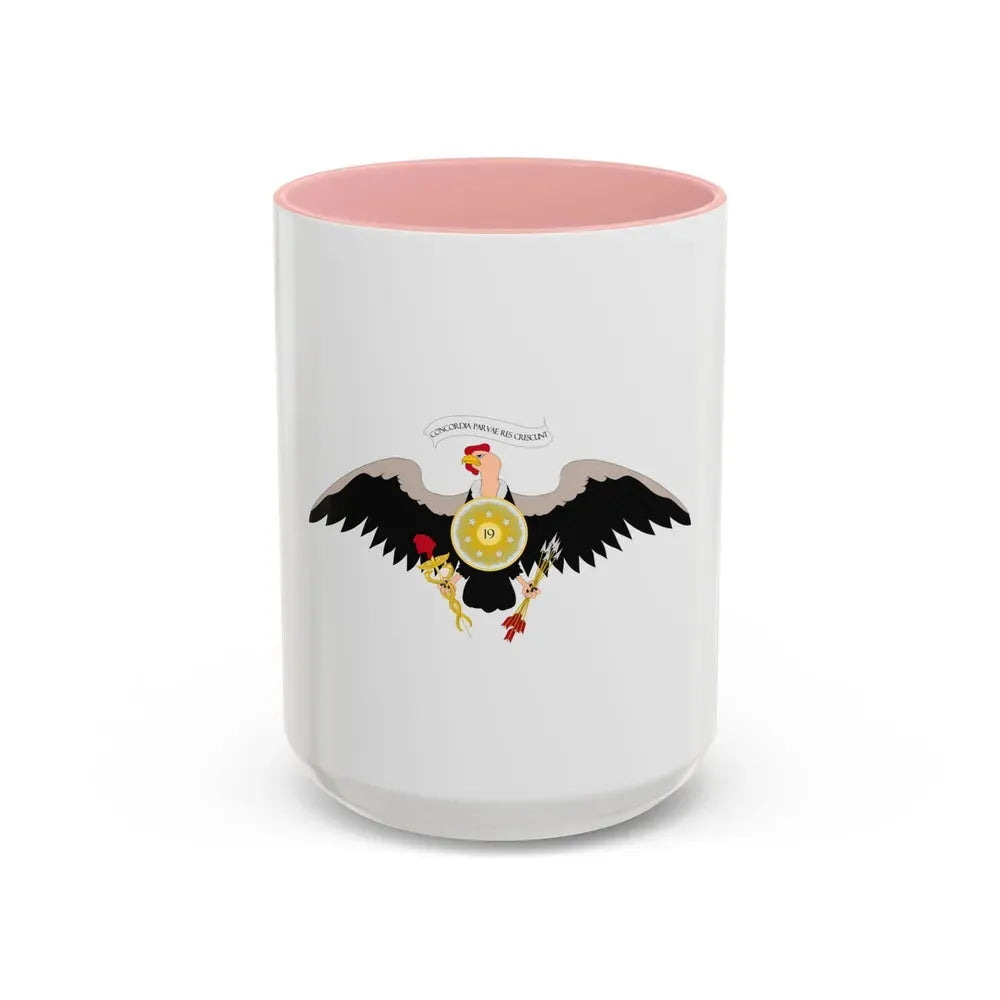 Coat of arms of Venezuela (1812) - Accent Coffee Mug 15oz Pink - Go Mug Yourself