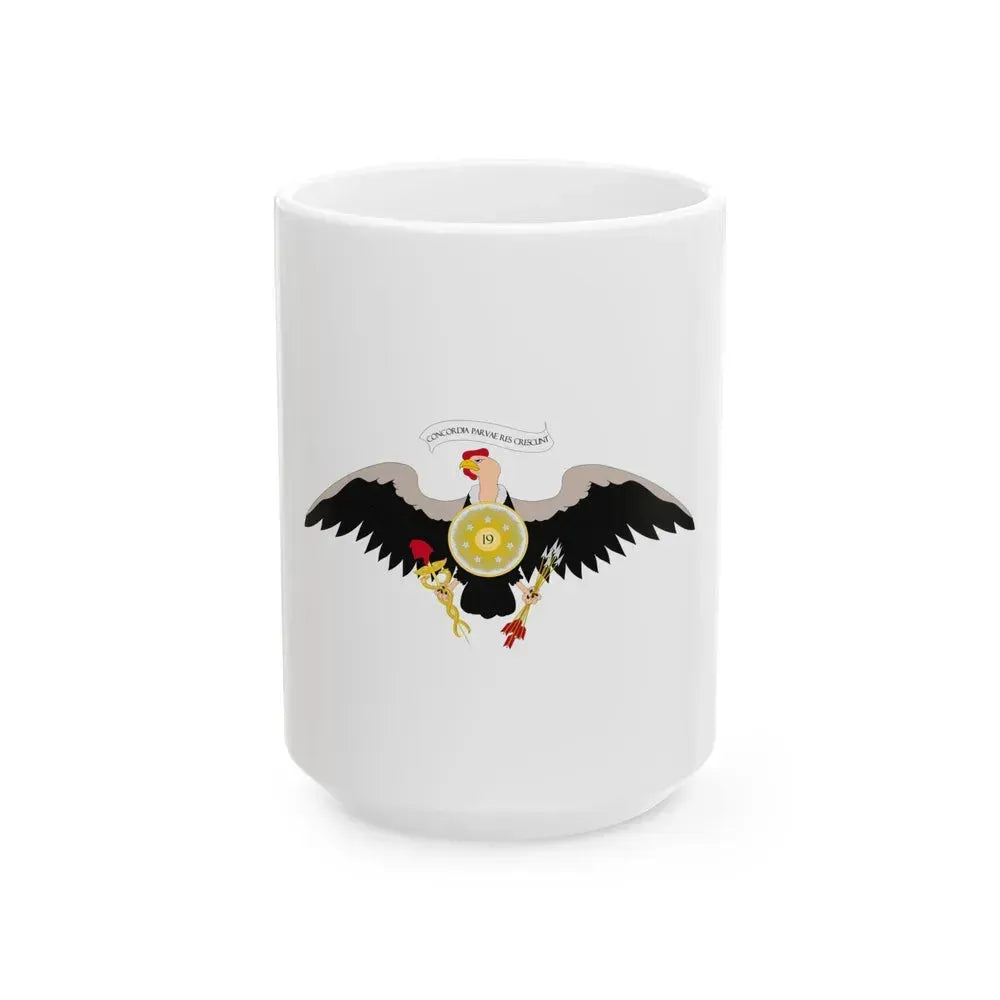 Coat of arms of Venezuela (1812) - White Coffee Mug 15oz - Go Mug Yourself