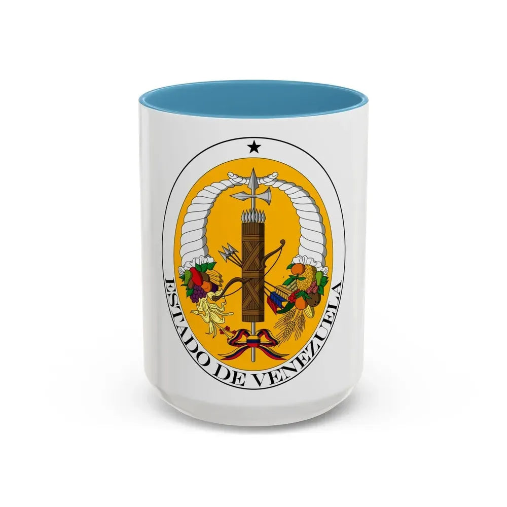 Coat of arms of Venezuela (1830-1836) - Accent Coffee Mug 15oz Light Blue - Go Mug Yourself