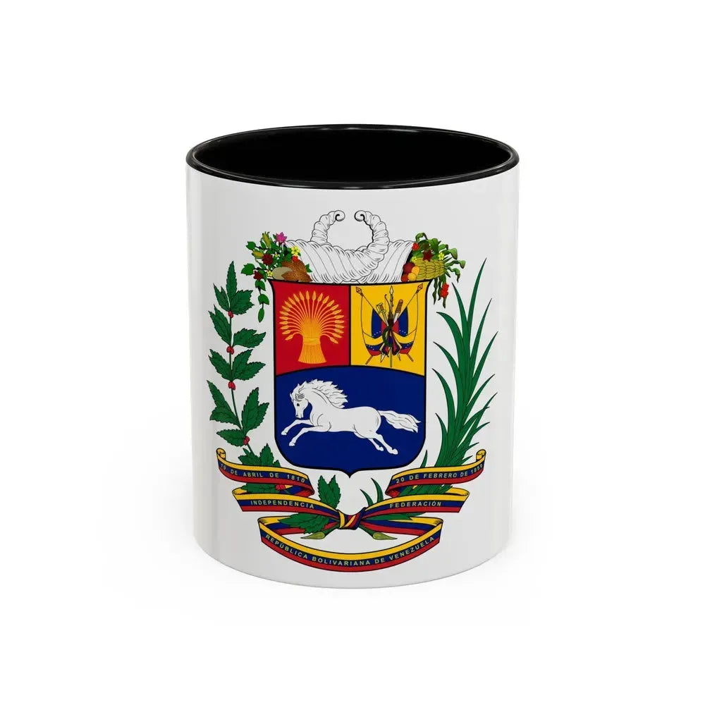 Coat of arms of Venezuela - Accent Coffee Mug 11oz Black - Go Mug Yourself