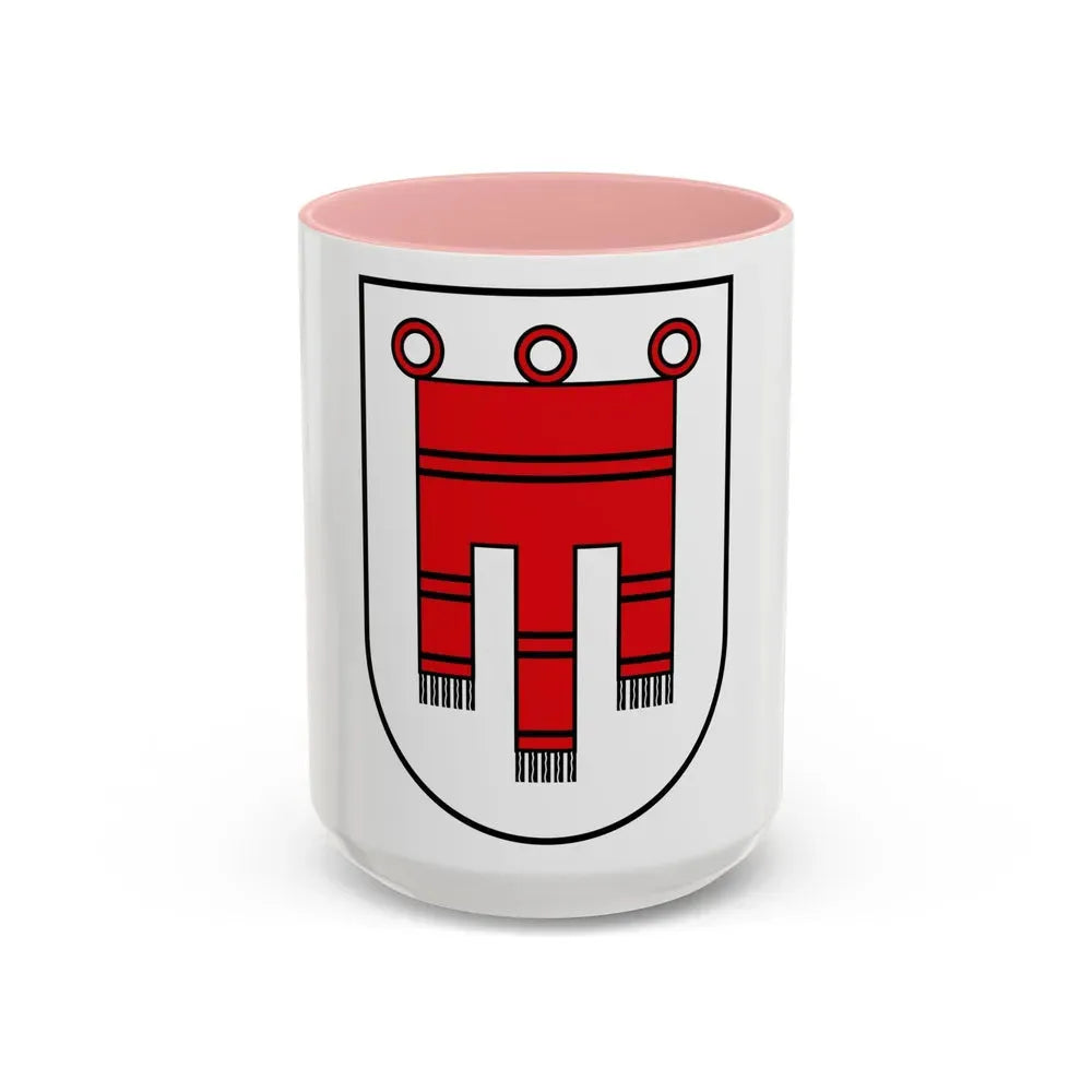 Coat of Arms of Vorarlberg Austria - Accent Coffee Mug 15oz Pink - Go Mug Yourself