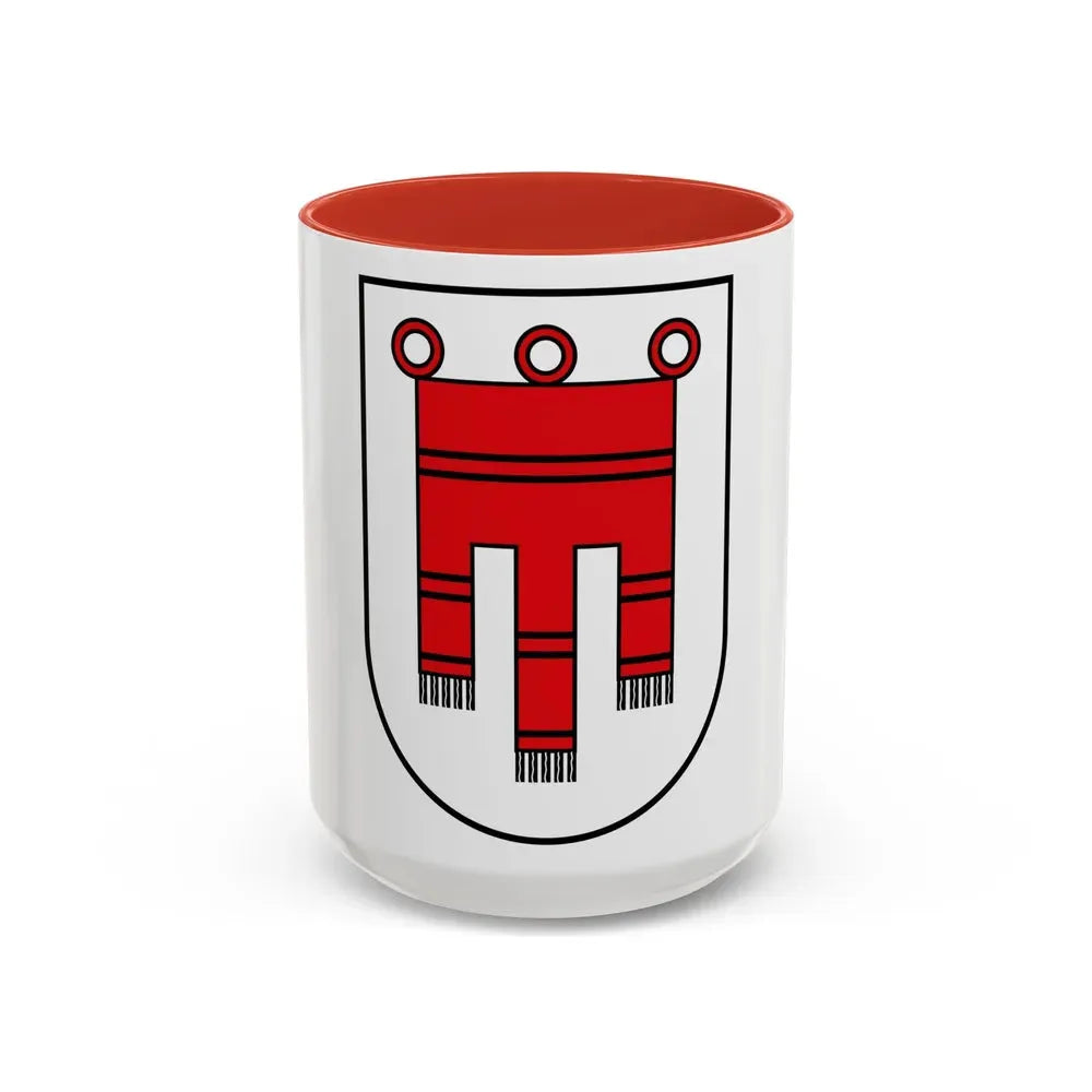 Coat of Arms of Vorarlberg Austria - Accent Coffee Mug 15oz Red - Go Mug Yourself