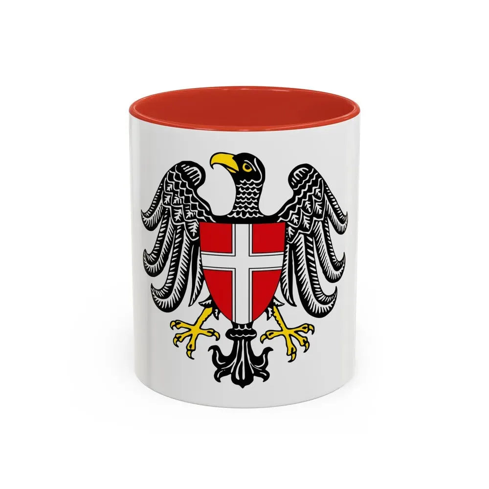 Coat of Arms of Wien Austria - Accent Coffee Mug 11oz Red - Go Mug Yourself