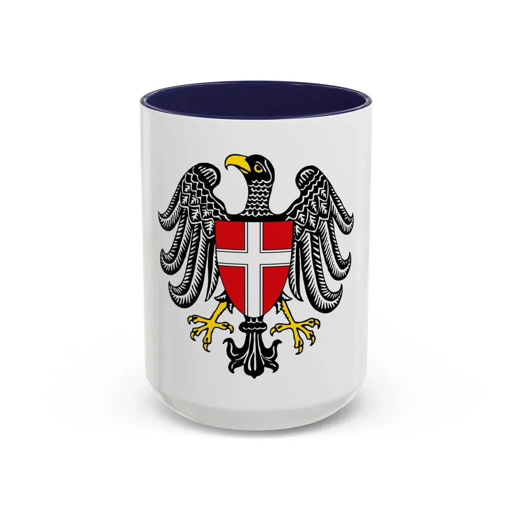Coat of Arms of Wien Austria - Accent Coffee Mug 15oz Navy - Go Mug Yourself