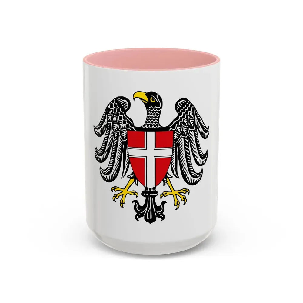 Coat of Arms of Wien Austria - Accent Coffee Mug 15oz Pink - Go Mug Yourself