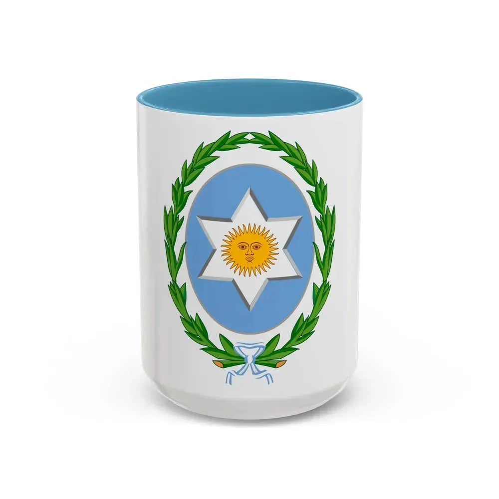 Coat of Arms Salta Argentina - Accent Coffee Mug 15oz Light Blue - Go Mug Yourself