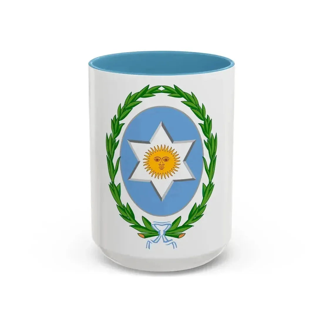 Coat of Arms Salta Argentina - Accent Coffee Mug 15oz Light Blue - Go Mug Yourself