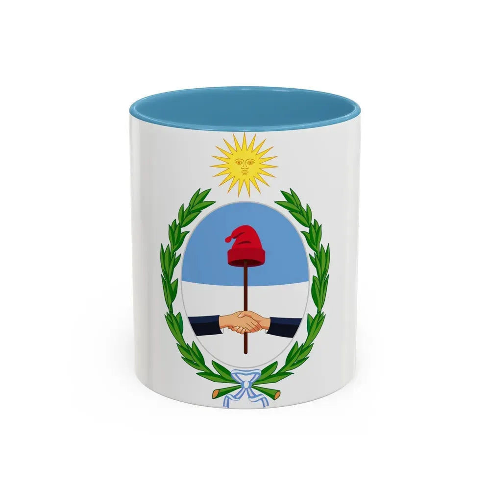 Coat of Arms San Juan Argentina - Accent Coffee Mug 11oz Light Blue - Go Mug Yourself