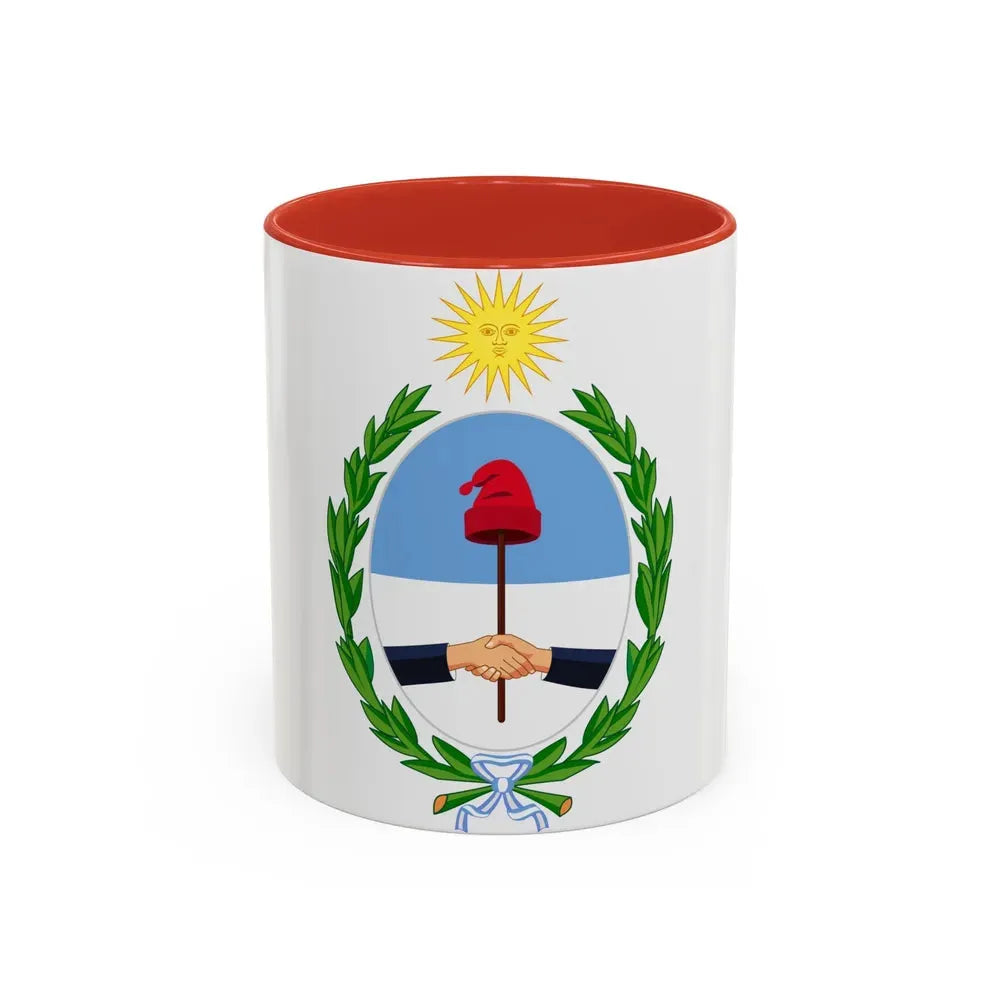 Coat of Arms San Juan Argentina - Accent Coffee Mug 11oz Red - Go Mug Yourself