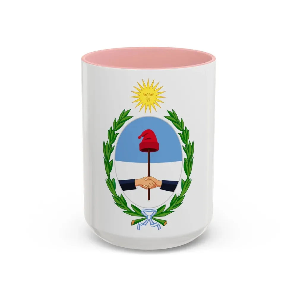 Coat of Arms San Juan Argentina - Accent Coffee Mug 15oz Pink - Go Mug Yourself