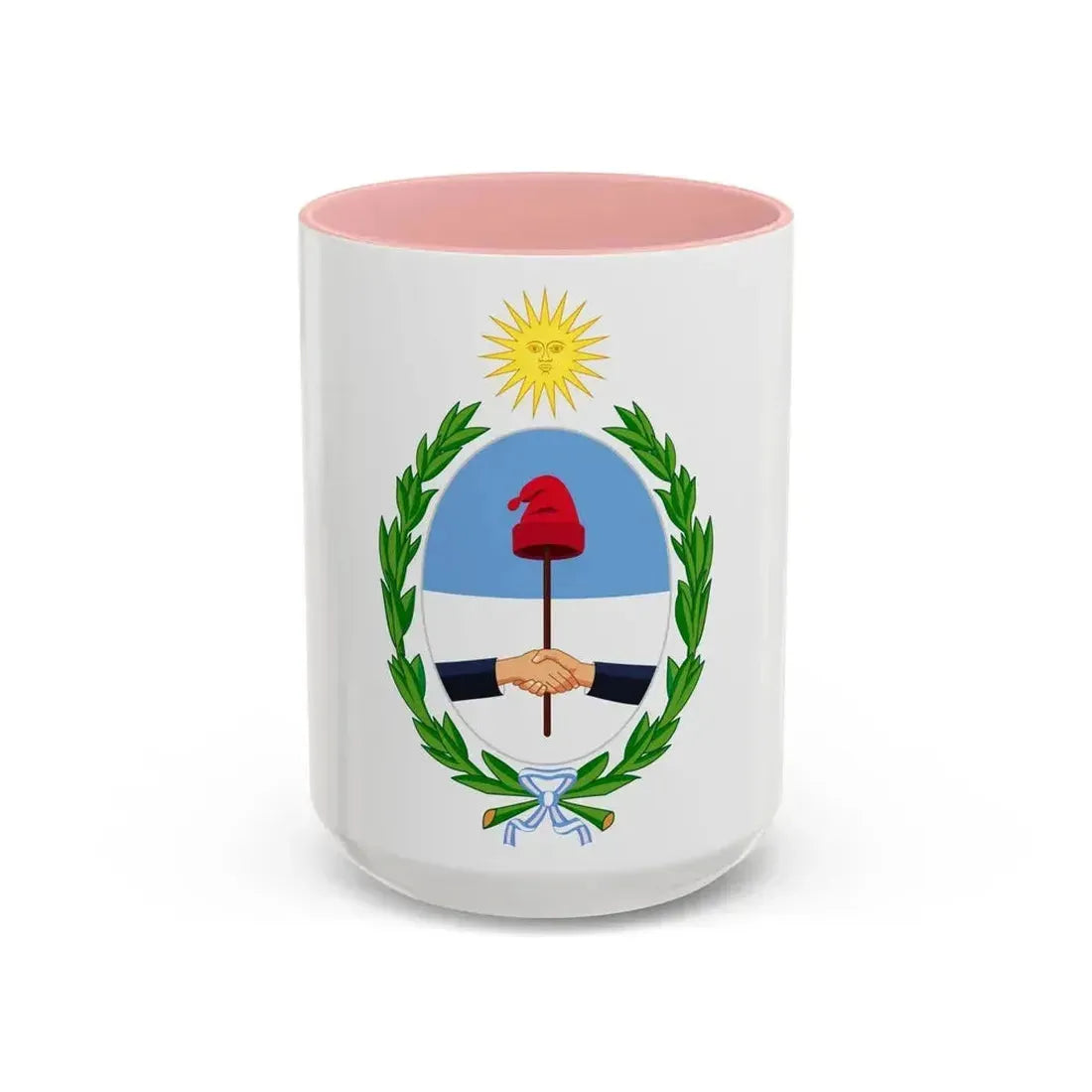 Coat of Arms San Juan Argentina - Accent Coffee Mug 15oz Pink - Go Mug Yourself