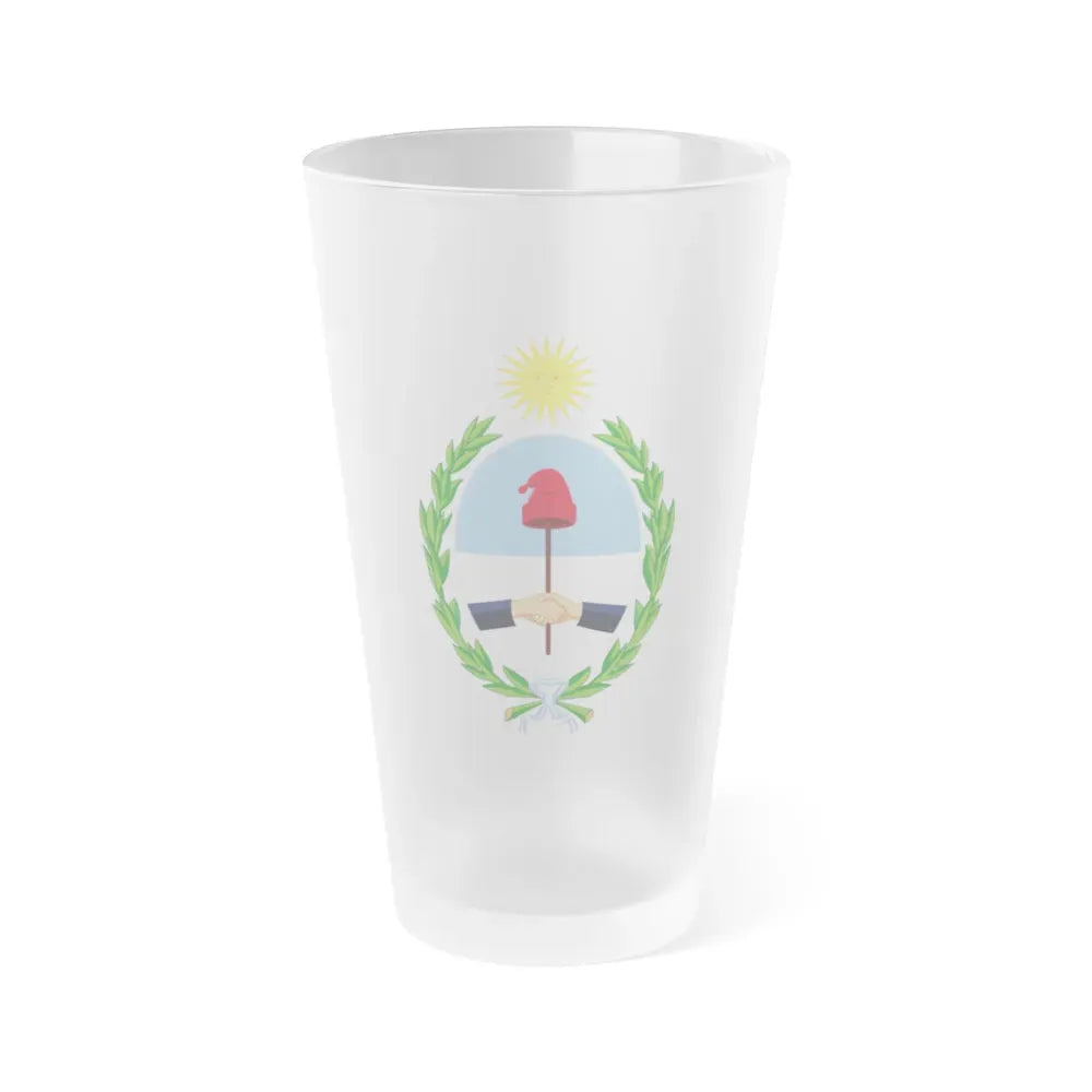 Coat of Arms San Juan Argentina - Frosted Pint Glass 16oz Default Title - Go Mug Yourself