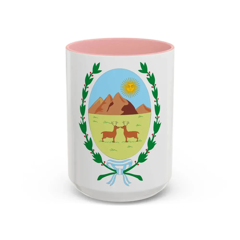 Coat of Arms San Luis Argentina - Accent Coffee Mug 15oz Pink - Go Mug Yourself