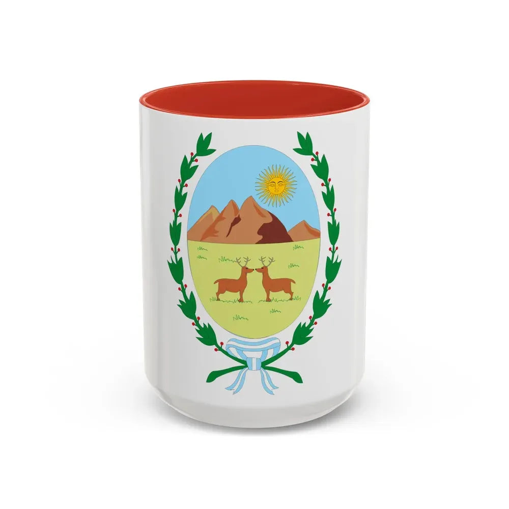 Coat of Arms San Luis Argentina - Accent Coffee Mug 15oz Red - Go Mug Yourself