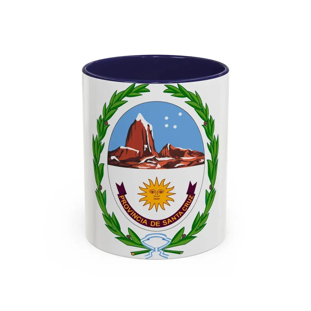 Coat of Arms Santa Cruz Argentina - Accent Coffee Mug 11oz Navy - Go Mug Yourself