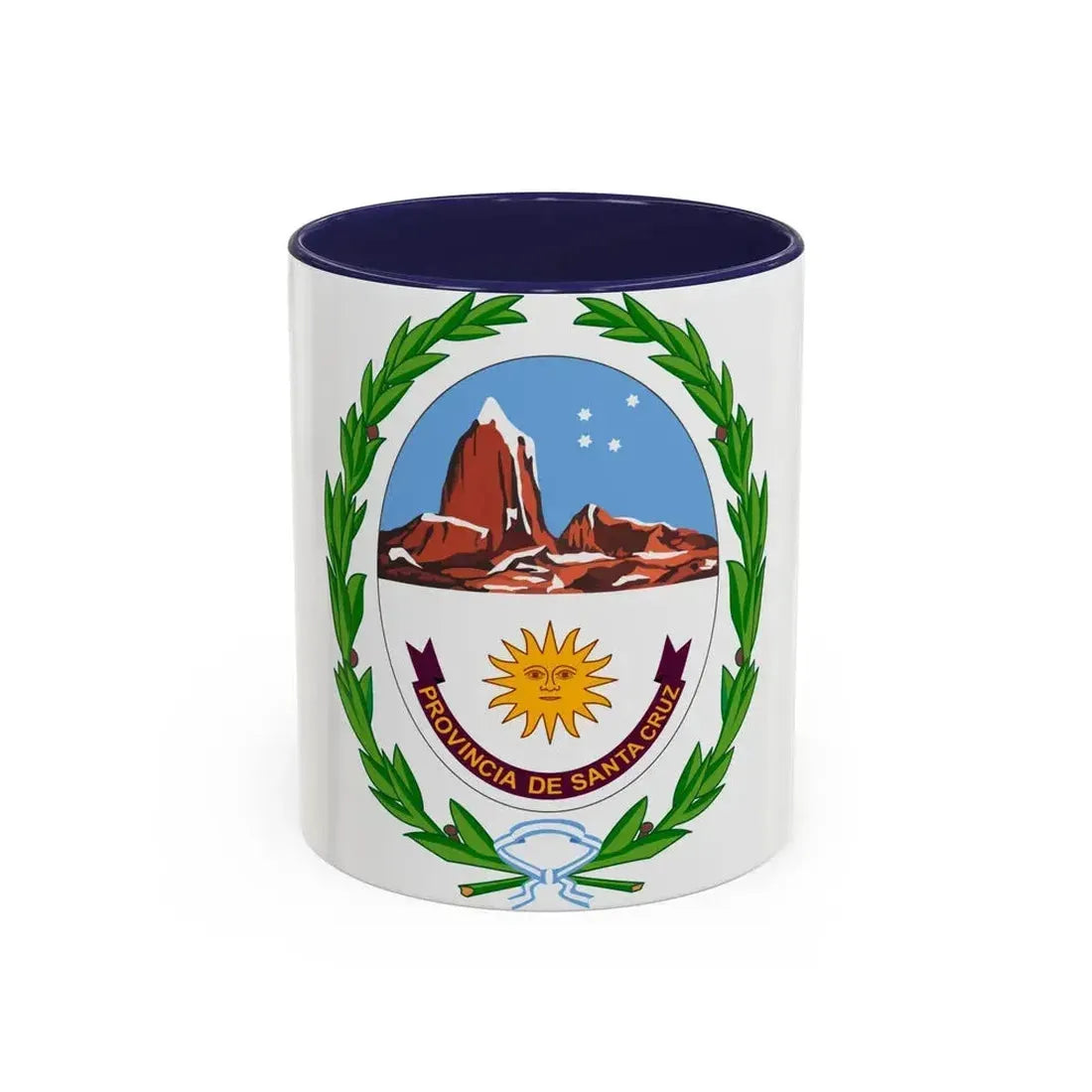 Coat of Arms Santa Cruz Argentina - Accent Coffee Mug 11oz Navy - Go Mug Yourself