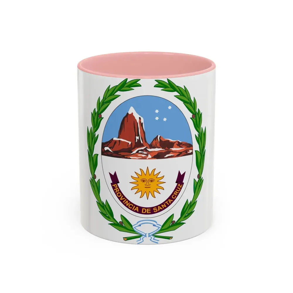 Coat of Arms Santa Cruz Argentina - Accent Coffee Mug 11oz Pink - Go Mug Yourself