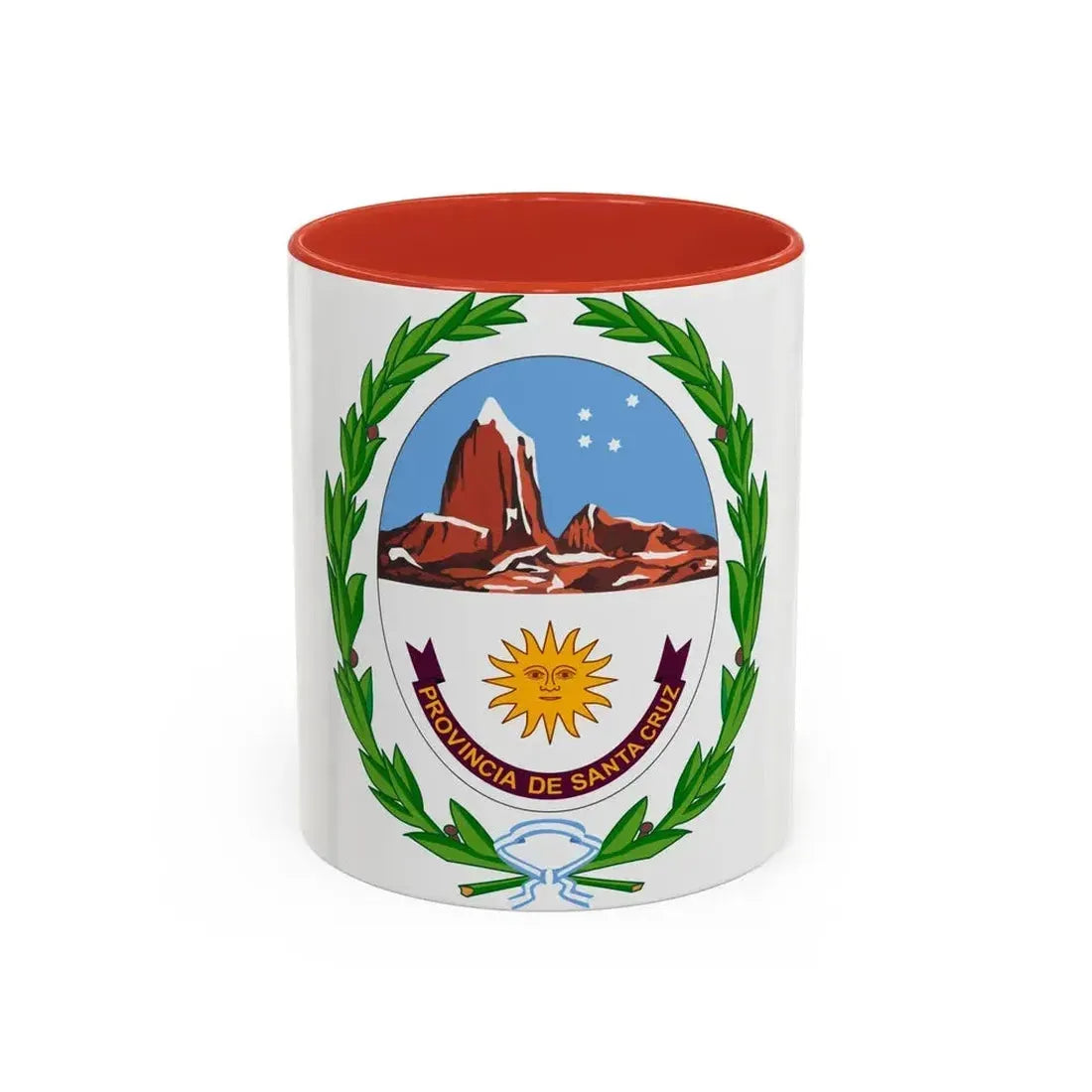 Coat of Arms Santa Cruz Argentina - Accent Coffee Mug 11oz Red - Go Mug Yourself