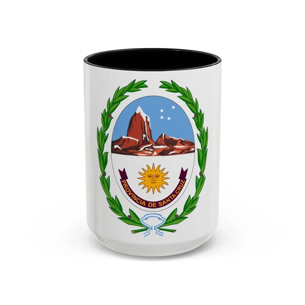 Coat of Arms Santa Cruz Argentina - Accent Coffee Mug 15oz Black - Go Mug Yourself