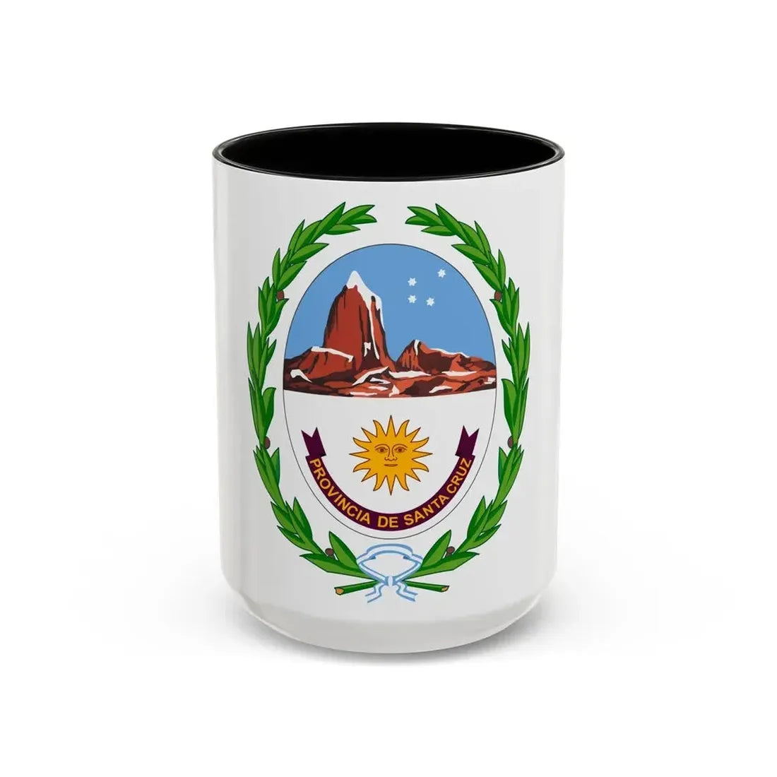 Coat of Arms Santa Cruz Argentina - Accent Coffee Mug 15oz Black - Go Mug Yourself