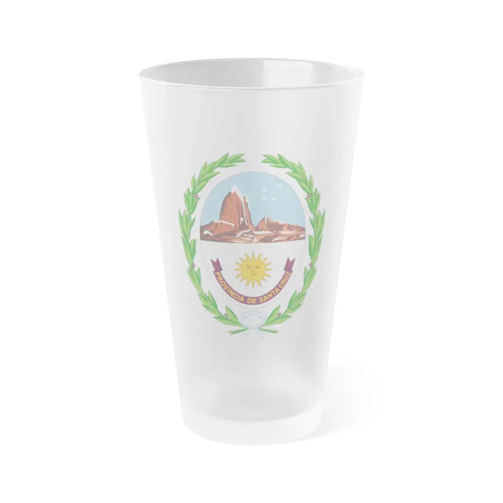 Coat of Arms Santa Cruz Argentina - Frosted Pint Glass 16oz Default Title - Go Mug Yourself