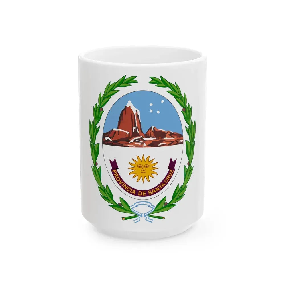 Coat of Arms Santa Cruz Argentina - White Coffee Mug 15oz - Go Mug Yourself