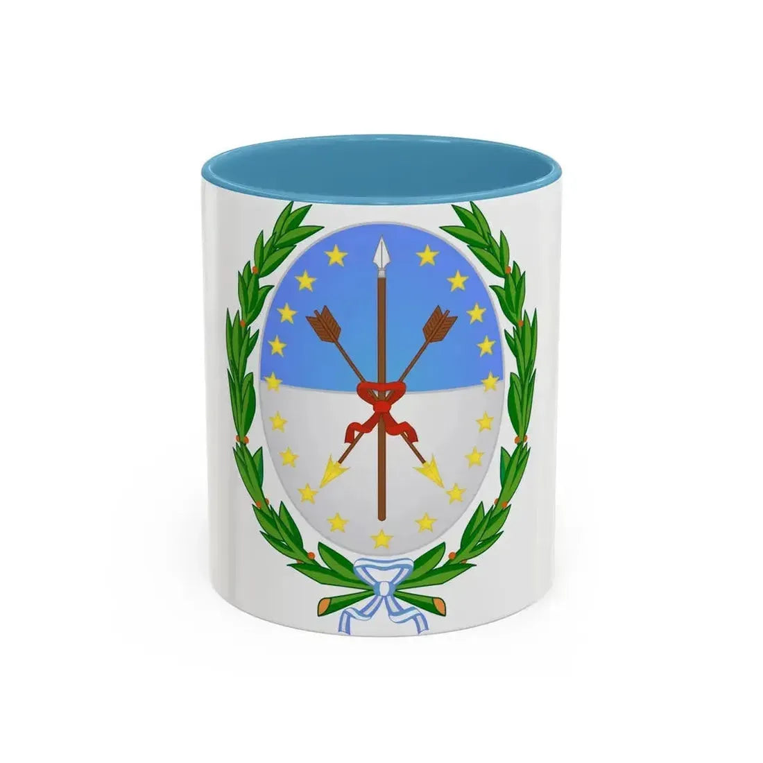 Coat of Arms Santa Fe Argentina - Accent Coffee Mug 11oz Light Blue - Go Mug Yourself