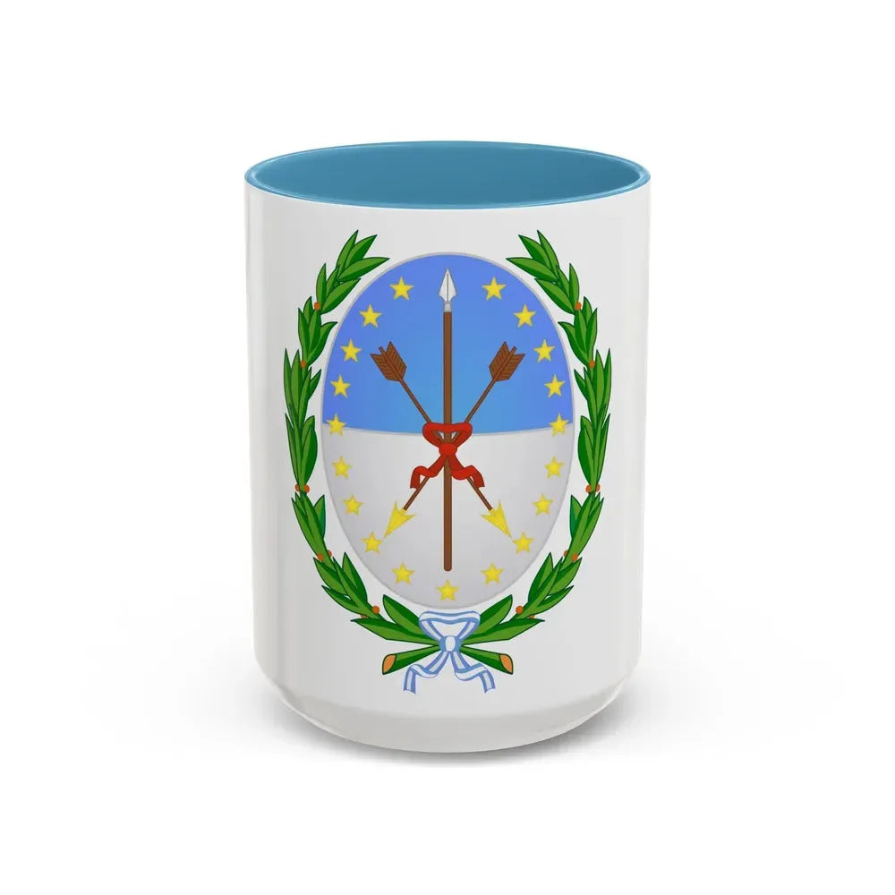 Coat of Arms Santa Fe Argentina - Accent Coffee Mug 15oz Light Blue - Go Mug Yourself