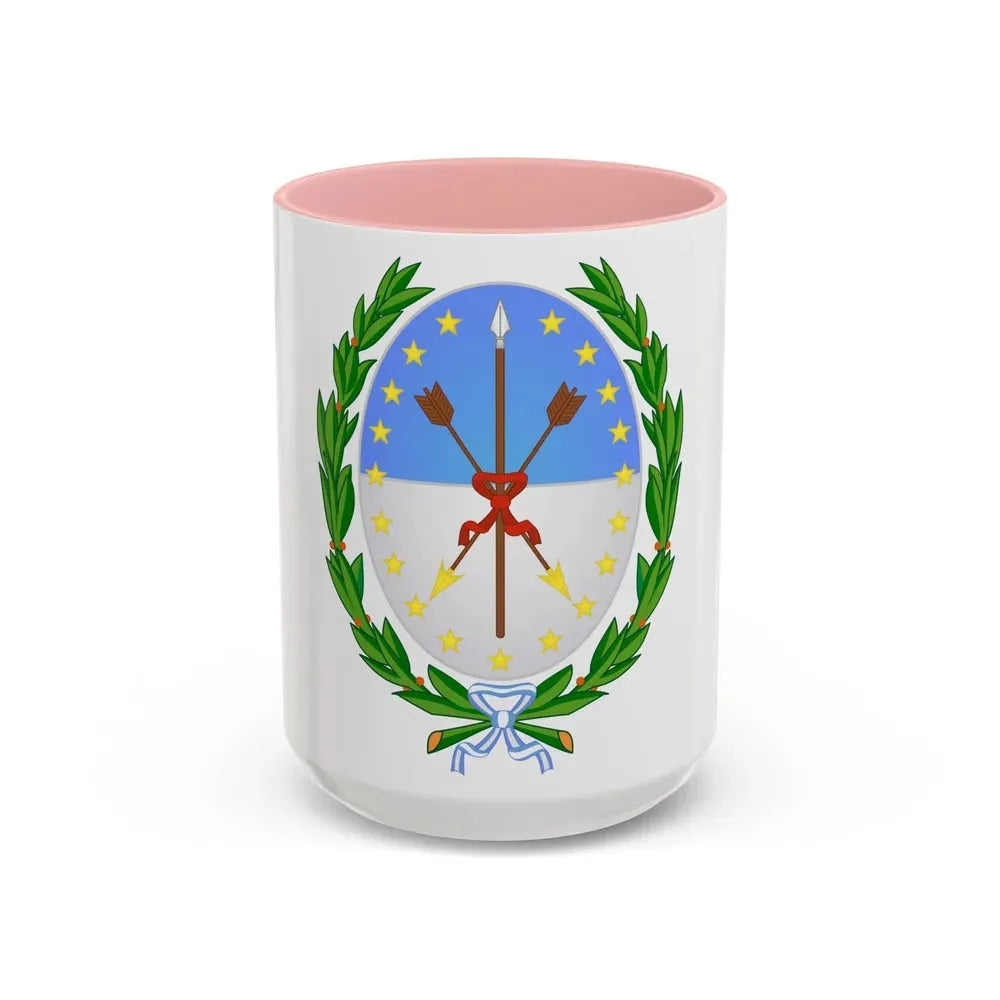 Coat of Arms Santa Fe Argentina - Accent Coffee Mug 15oz Pink - Go Mug Yourself
