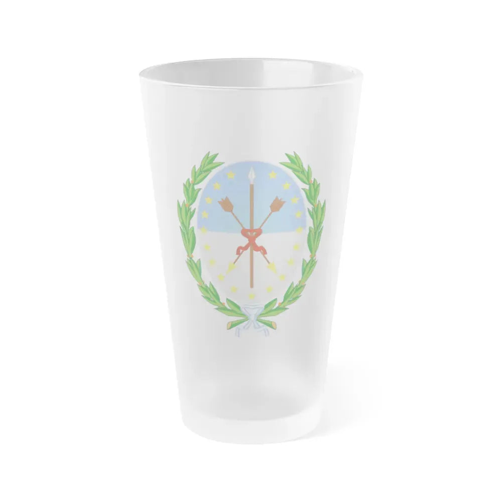 Coat of Arms Santa Fe Argentina - Frosted Pint Glass 16oz Default Title - Go Mug Yourself