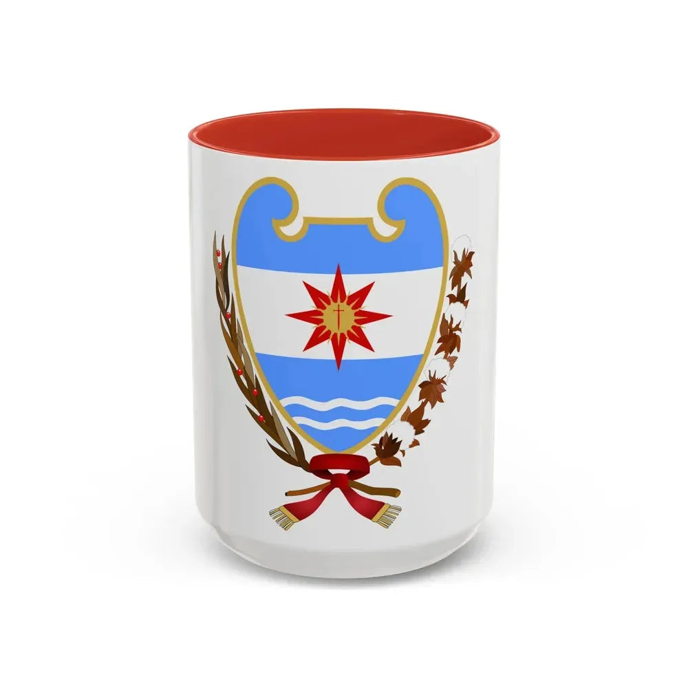Coat of Arms Santiago del Estero Argentina - Accent Coffee Mug 15oz Red - Go Mug Yourself