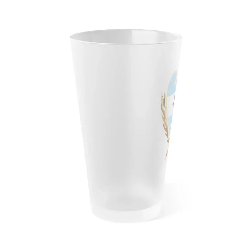 Coat of Arms Santiago del Estero Argentina - Frosted Pint Glass 16oz - Go Mug Yourself