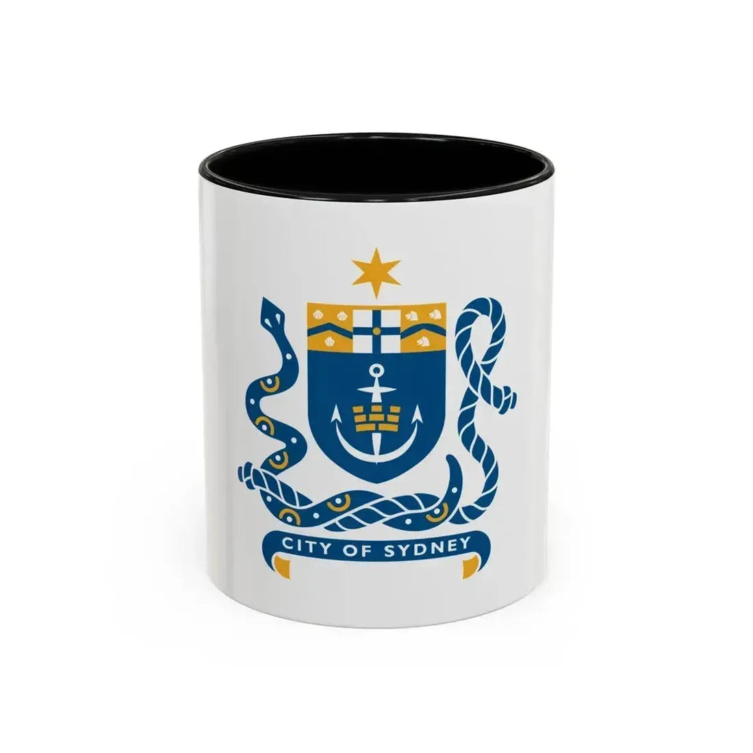 Coat of Arms Sydney Australia - Accent Coffee Mug 11oz Black - Go Mug Yourself