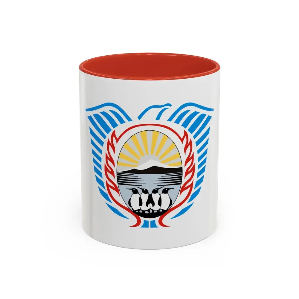 Coat of Arms Tierra del Fuego Argentina - Accent Coffee Mug 11oz Red - Go Mug Yourself