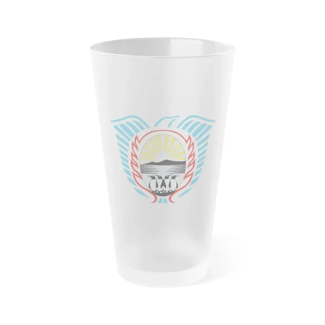 Coat of Arms Tierra del Fuego Argentina - Frosted Pint Glass 16oz Default Title - Go Mug Yourself